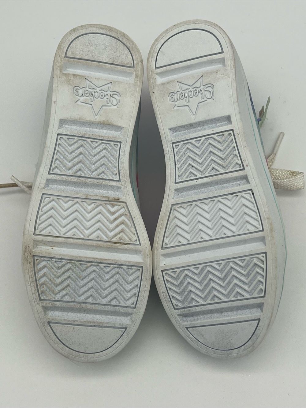 Skechers girls size 13.5 Kids Rainbow Tie-Dye bling Toe no tie zip sneakers - Picture 5 of 8